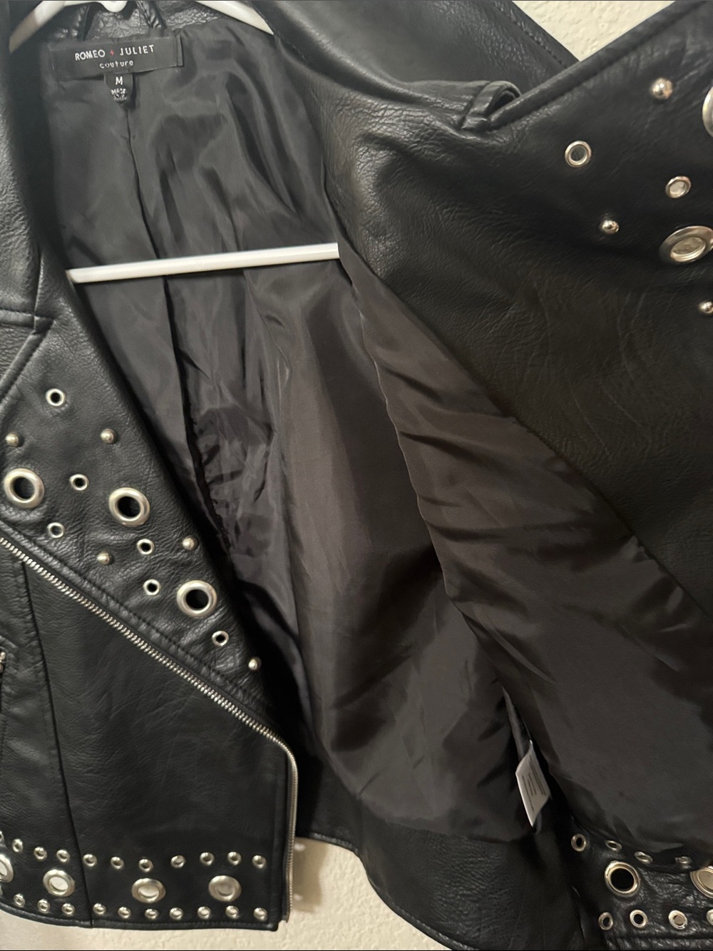 Romeo & Juliet Couture embroidered Faux Leather JACKET - Picture 4 of 6